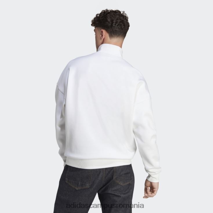 adidas campus romania hanorac colorblock cu fermoar sfert negru fashion bărbați alb negru J266N2911