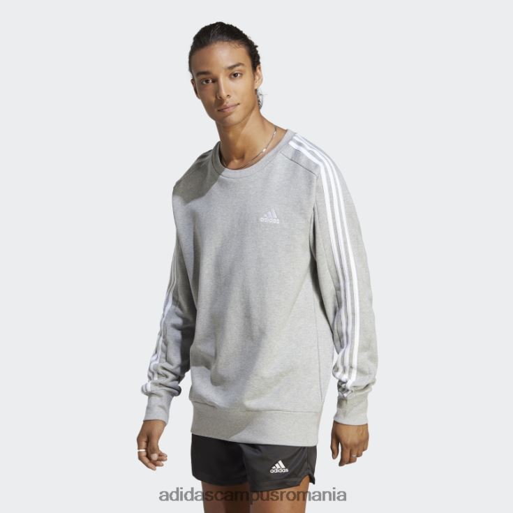 adidas campus romania hanorac cu 3 dungi, gri mediu adidas bărbați gri mediu J266N25640