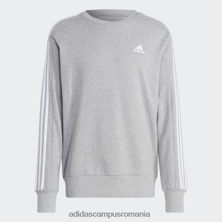 adidas campus romania hanorac cu 3 dungi, gri mediu adidas bărbați gri mediu J266N25640