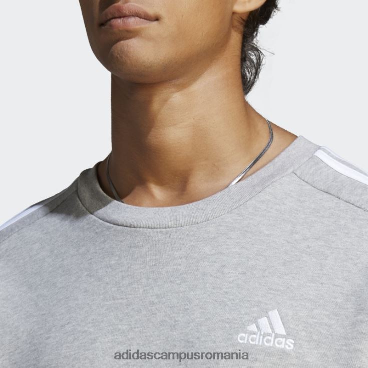 adidas campus romania hanorac cu 3 dungi, gri mediu adidas bărbați gri mediu J266N25640