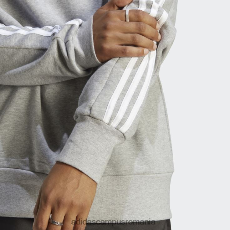 adidas campus romania hanorac cu 3 dungi, gri mediu adidas bărbați gri mediu J266N25640