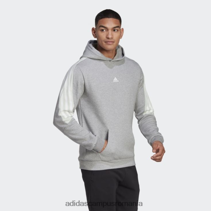 adidas campus romania hanorac cu 3 dungi gri mediu bărbați gri mediu J266N27532