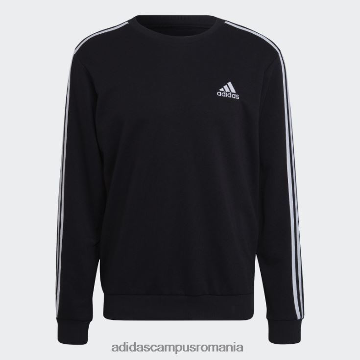 adidas campus romania hanorac cu 3 dungi negru essentials french terry bărbați alb negru J266N26730