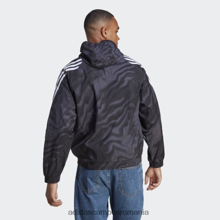 adidas campus romania hanorac cu capota cu imprimeu cu icoane ale viitorului negru bărbați negru J266N25639
