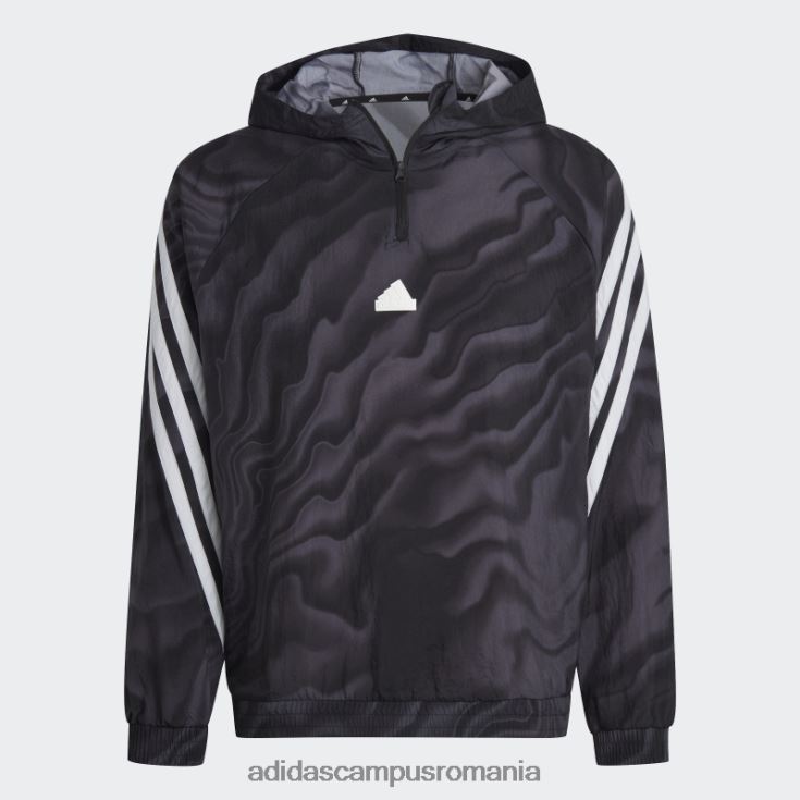adidas campus romania hanorac cu capota cu imprimeu cu icoane ale viitorului negru bărbați negru J266N25639