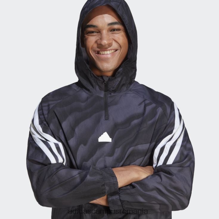 adidas campus romania hanorac cu capota cu imprimeu cu icoane ale viitorului negru bărbați negru J266N25639