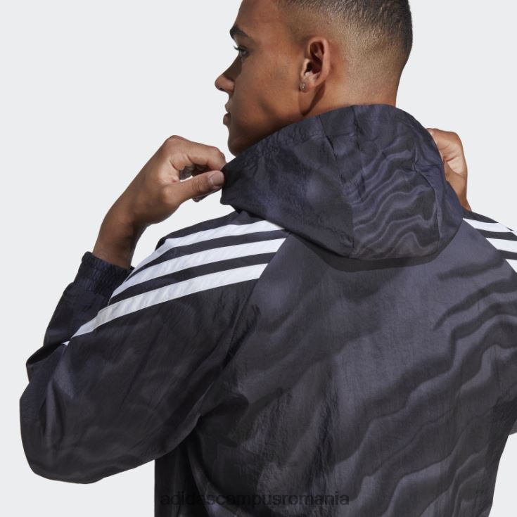 adidas campus romania hanorac cu capota cu imprimeu cu icoane ale viitorului negru bărbați negru J266N25639