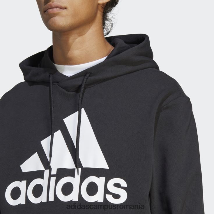 adidas campus romania hanorac cu glugă cu logo mare negru essentials french terry bărbați negru J266N26065