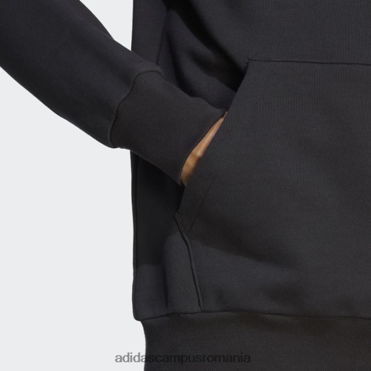 adidas campus romania hanorac cu glugă cu logo mare negru essentials french terry bărbați negru J266N26065