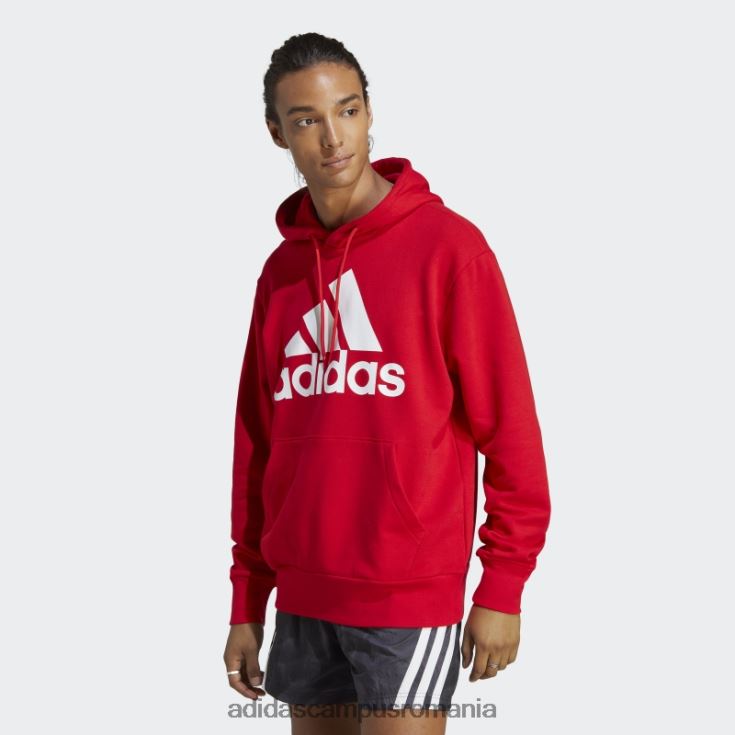 adidas campus romania hanorac cu glugă cu logo-ul mare essentials french terry stacojiu adidas bărbați stacojiu/alb J266N27032