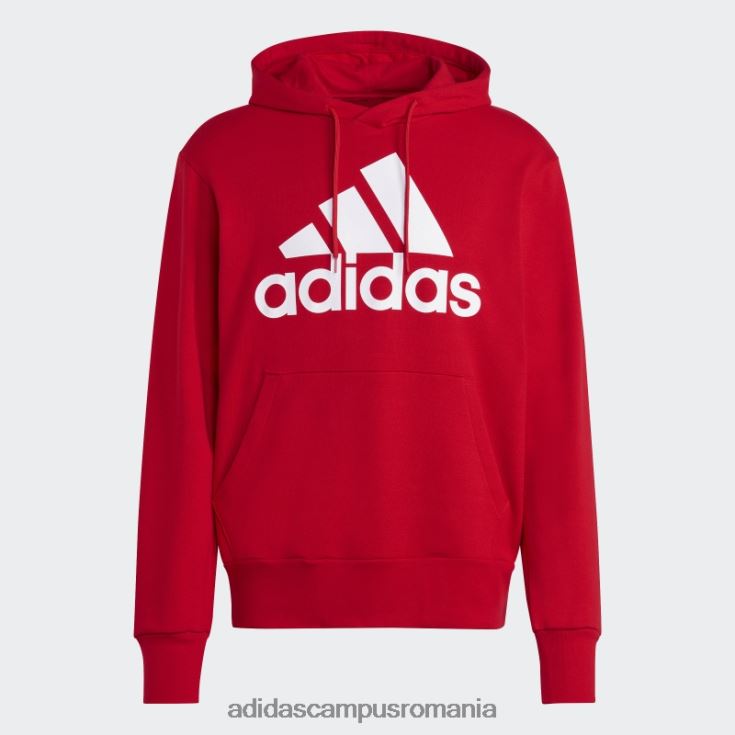 adidas campus romania hanorac cu glugă cu logo-ul mare essentials french terry stacojiu adidas bărbați stacojiu/alb J266N27032