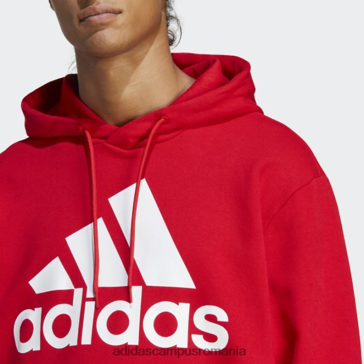 adidas campus romania hanorac cu glugă cu logo-ul mare essentials french terry stacojiu adidas bărbați stacojiu/alb J266N27032