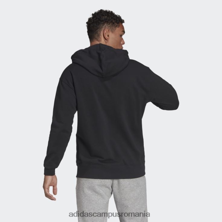adidas campus romania hanorac cu glugă cu umăr căzut, din bumbac, din bumbac, cu umăr căzut bărbați negru J266N26808