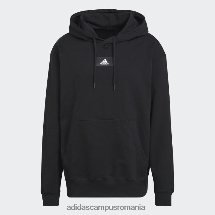adidas campus romania hanorac cu glugă cu umăr căzut, din bumbac, din bumbac, cu umăr căzut bărbați negru J266N26808