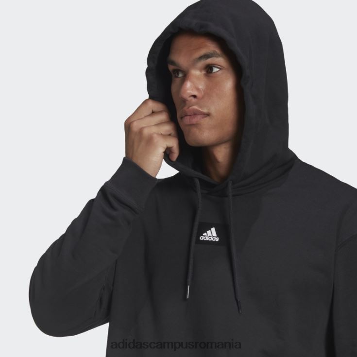 adidas campus romania hanorac cu glugă cu umăr căzut, din bumbac, din bumbac, cu umăr căzut bărbați negru J266N26808