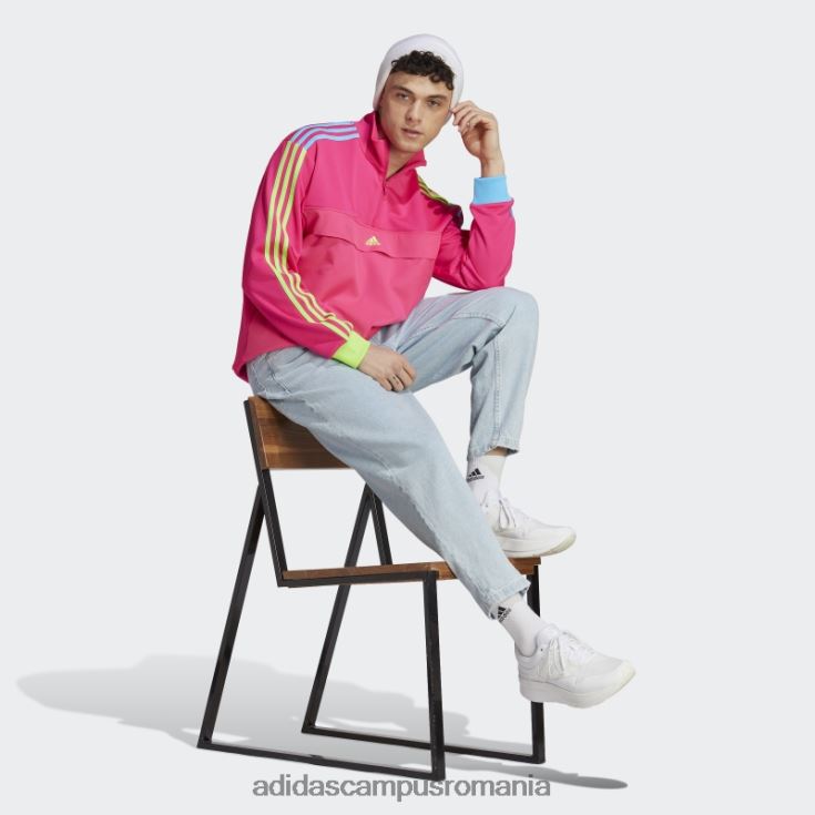 adidas campus romania hanorac cu jumătate de fermoar kidcore fashion roz șoc bărbați roz șoc J266N25250