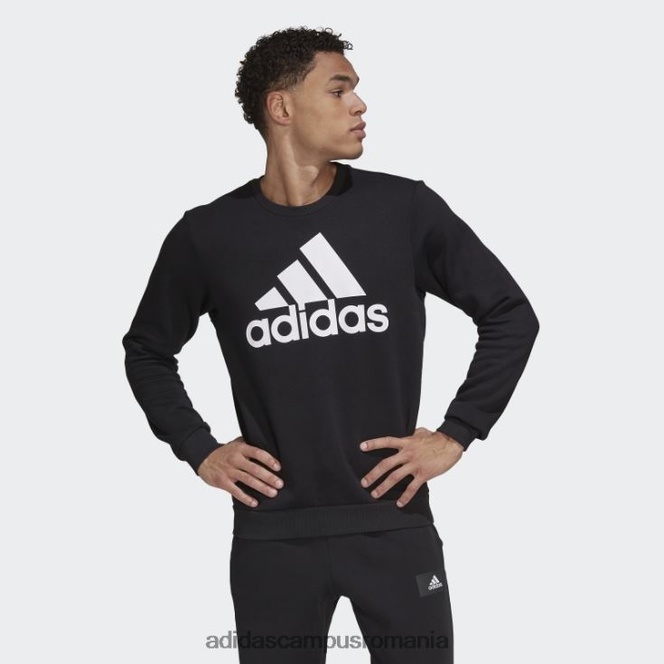 adidas campus romania hanorac cu logo mare alb elegant bărbați alb negru J266N25359