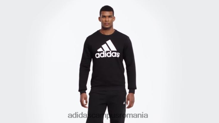 adidas campus romania hanorac cu logo mare alb elegant bărbați alb negru J266N25359