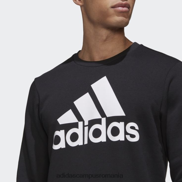 adidas campus romania hanorac cu logo mare alb elegant bărbați alb negru J266N25359