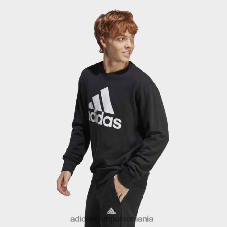adidas campus romania hanorac cu logo mare essentials french terry negru bărbați negru J266N25900