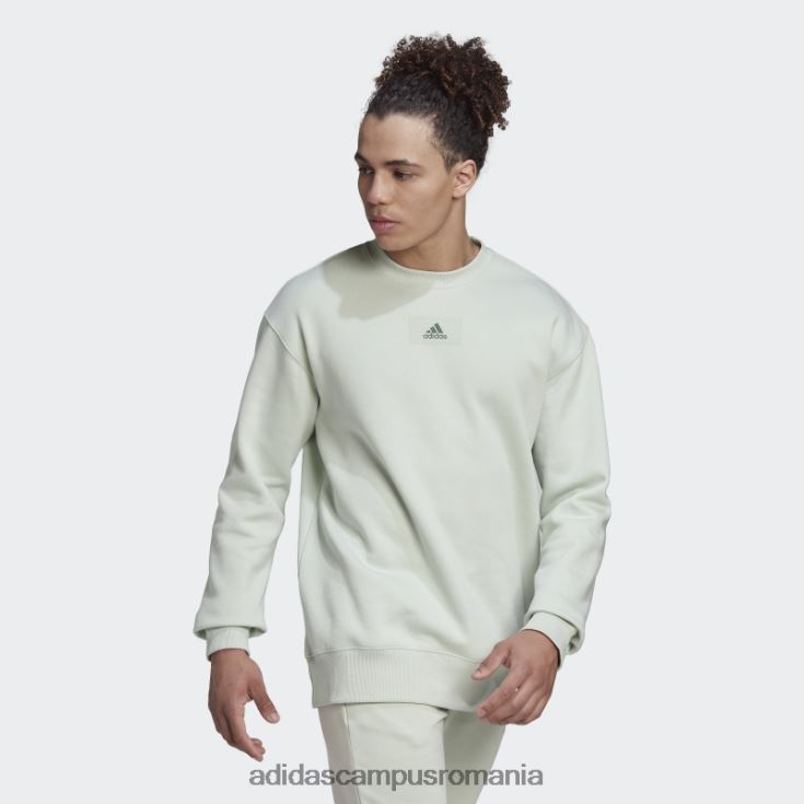 adidas campus romania hanorac din bumbac fleece, cu umăr căzut, verde bărbați verde J266N26590