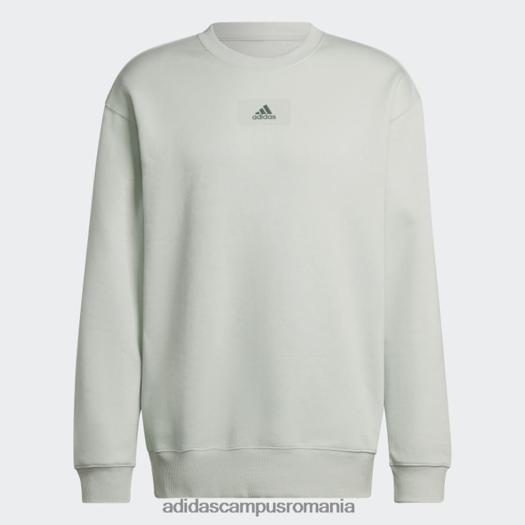 adidas campus romania hanorac din bumbac fleece, cu umăr căzut, verde bărbați verde J266N26590