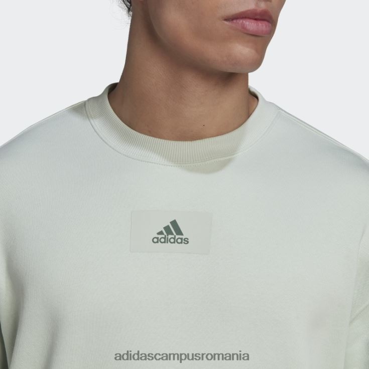 adidas campus romania hanorac din bumbac fleece, cu umăr căzut, verde bărbați verde J266N26590