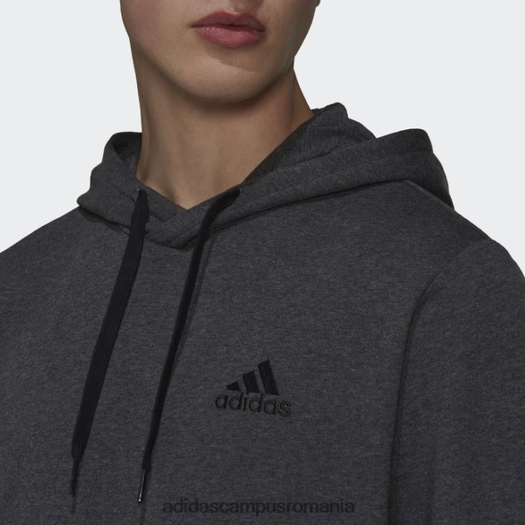 adidas campus romania hanorac din fleece essentials gri inchis heather bărbați gri închis negru/negru J266N26601