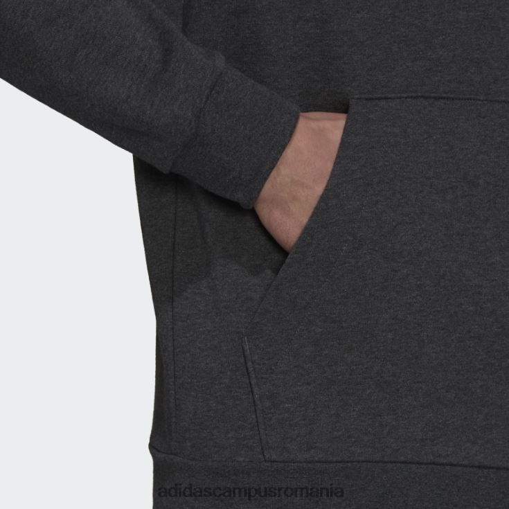 adidas campus romania hanorac din fleece essentials gri inchis heather bărbați gri închis negru/negru J266N26601