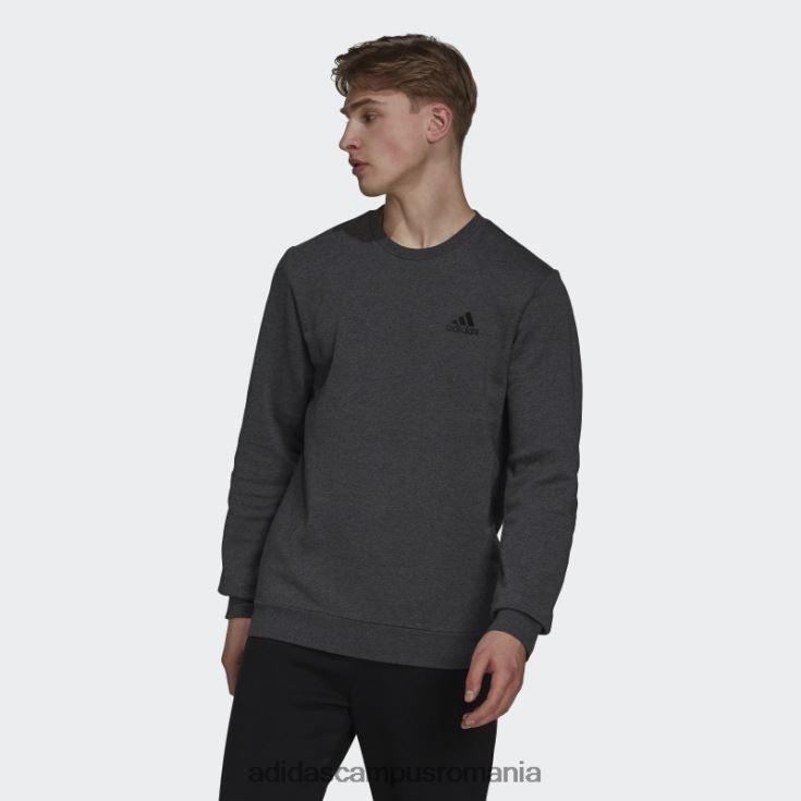 adidas campus romania hanorac din fleece essentials gri închis, negru bărbați gri închis negru/negru J266N26560