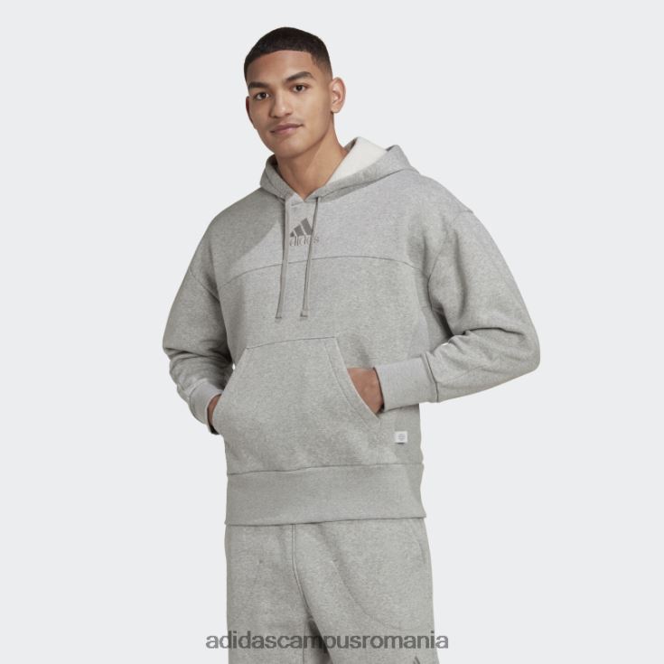 adidas campus romania hanorac din fleece studio lounge gri mediu bărbați gri mediu J266N27528