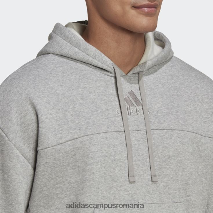 adidas campus romania hanorac din fleece studio lounge gri mediu bărbați gri mediu J266N27528