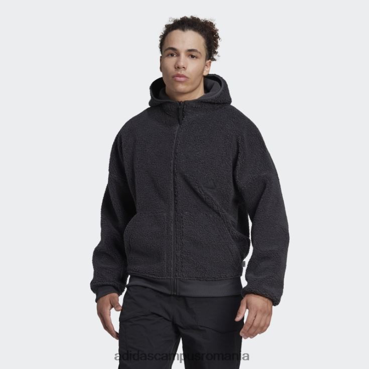 adidas campus romania hanorac din lână, cu fermoar complet, carbon adidas bărbați carbon J266N214652