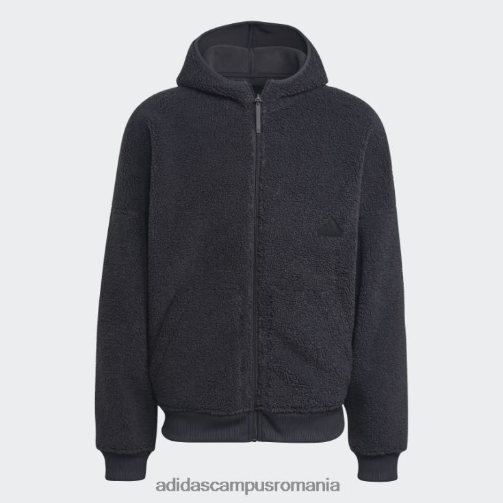 adidas campus romania hanorac din lână, cu fermoar complet, carbon adidas bărbați carbon J266N214652