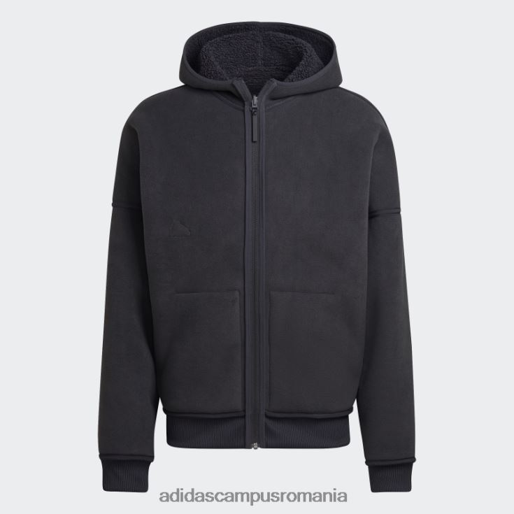 adidas campus romania hanorac din lână, cu fermoar complet, carbon adidas bărbați carbon J266N214652