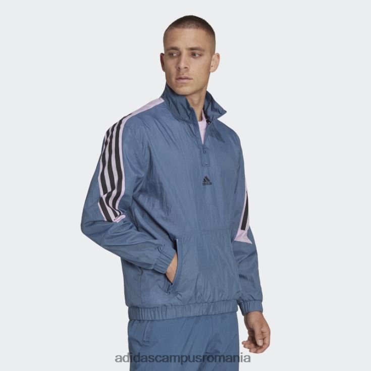 adidas campus romania hanorac țesut cu fermoar 1/4 cu 3 dungi icoane future din oțel bărbați oţel J266N214969