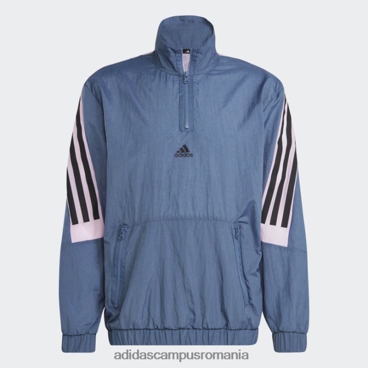 adidas campus romania hanorac țesut cu fermoar 1/4 cu 3 dungi icoane future din oțel bărbați oţel J266N214969