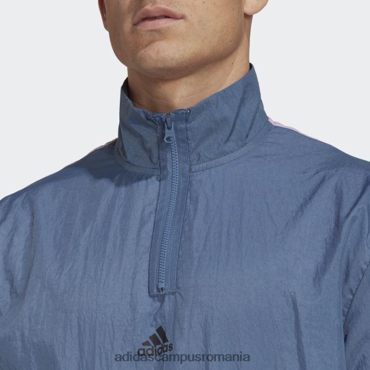 adidas campus romania hanorac țesut cu fermoar 1/4 cu 3 dungi icoane future din oțel bărbați oţel J266N214969