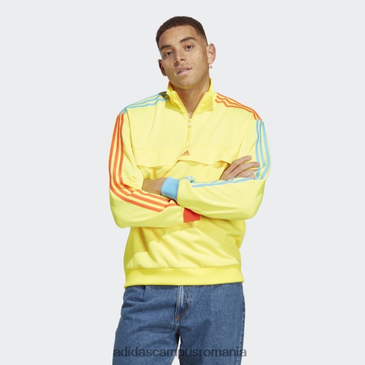adidas campus romania hanorac galben kidcore cu jumătate de fermoar fierbinte bărbați galben J266N25782