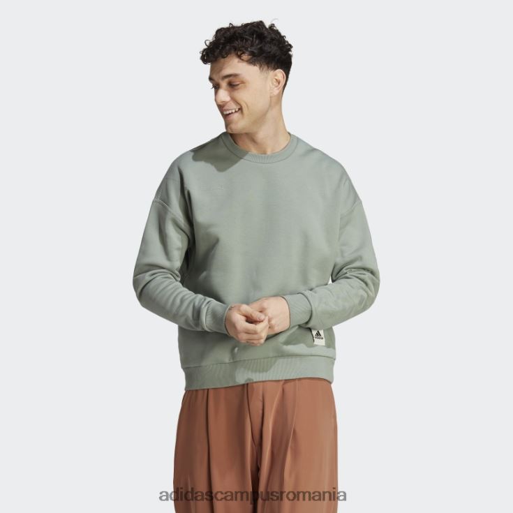 adidas campus romania hanorac lounge fleece verde argintiu bărbați verde argintiu J266N25569