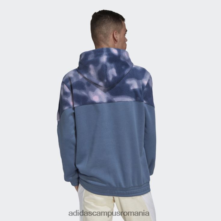 adidas campus romania hanorac natură din polar fleece din oțel bărbați oțel/roz J266N27361