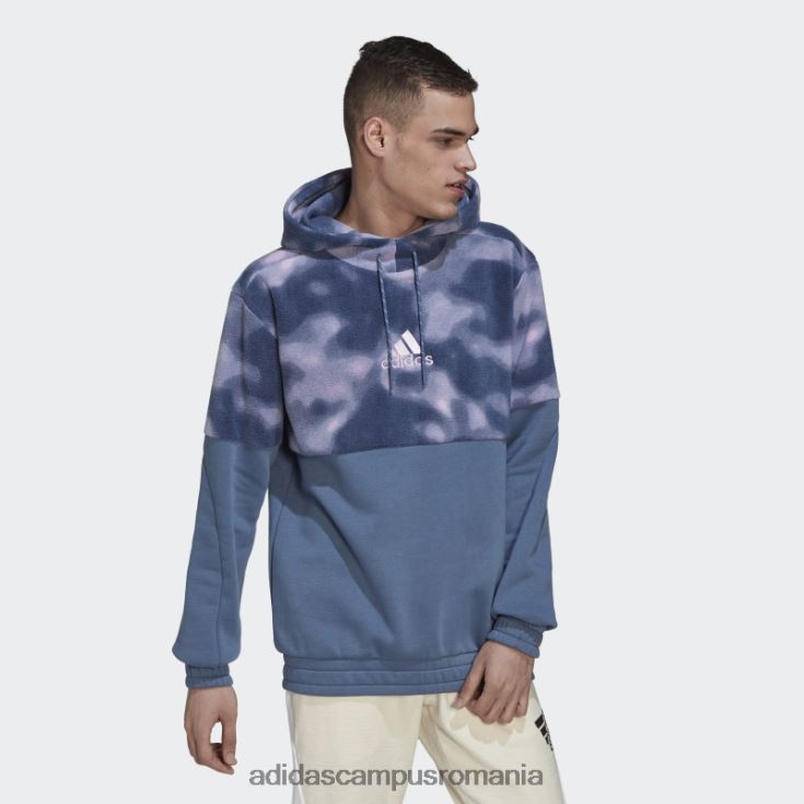 adidas campus romania hanorac natură din polar fleece din oțel bărbați oțel/roz J266N27361