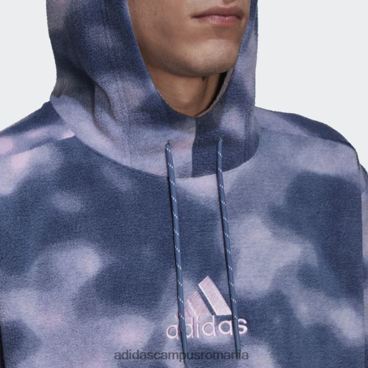 adidas campus romania hanorac natură din polar fleece din oțel bărbați oțel/roz J266N27361