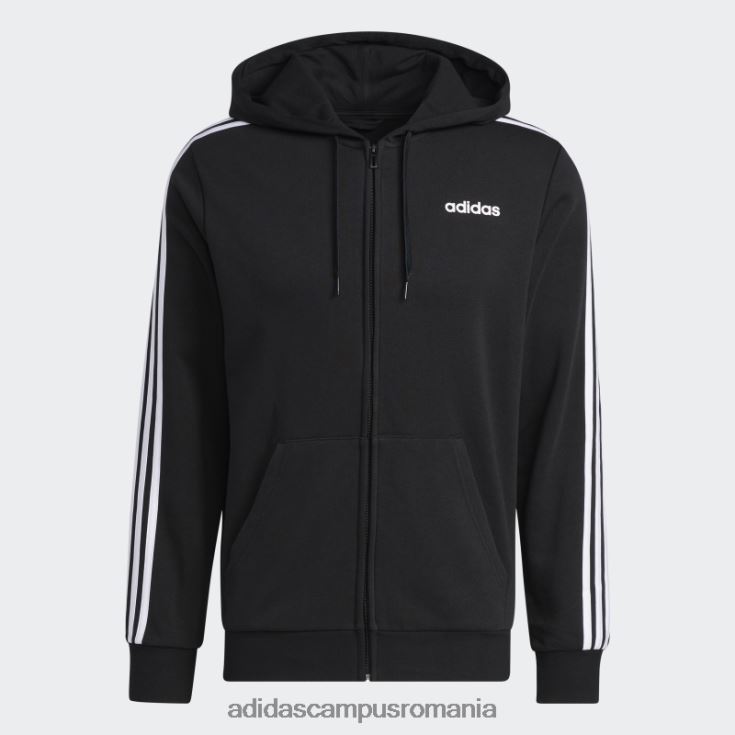 adidas campus romania hanorac negru cu 3 dungi fleece adidas bărbați alb negru J266N215153