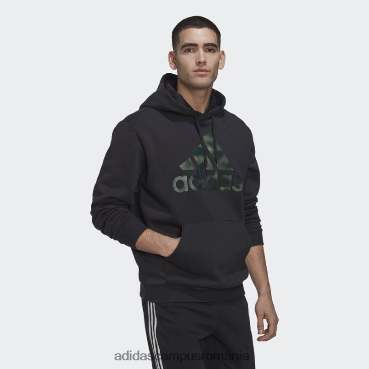 adidas campus romania hanorac negru cu imprimeu camo, French Terry bărbați negru J266N26802