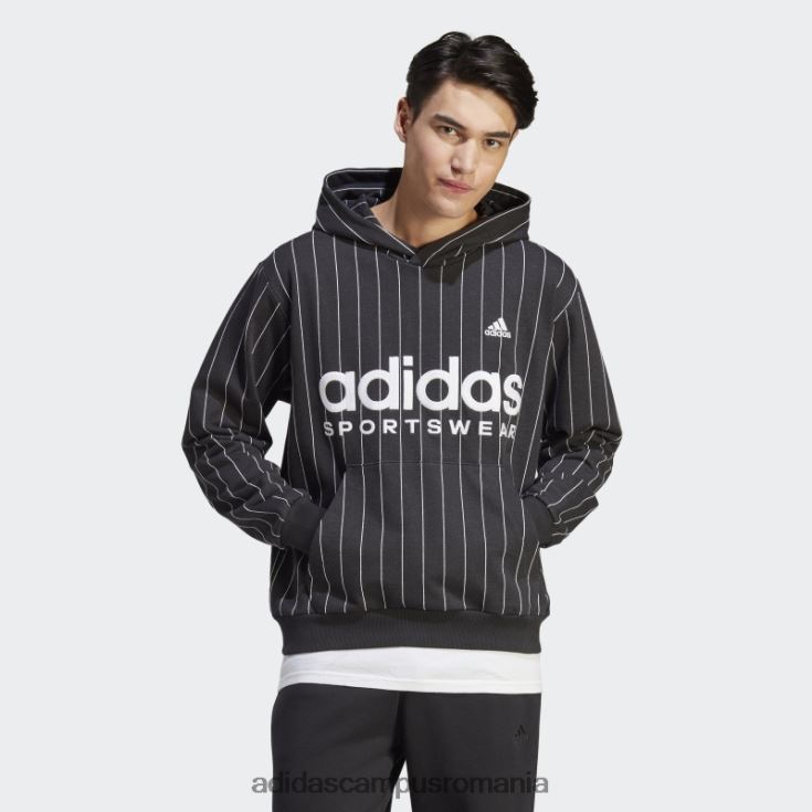 adidas campus romania hanorac negru din lână cu dungi bărbați negru J266N25015