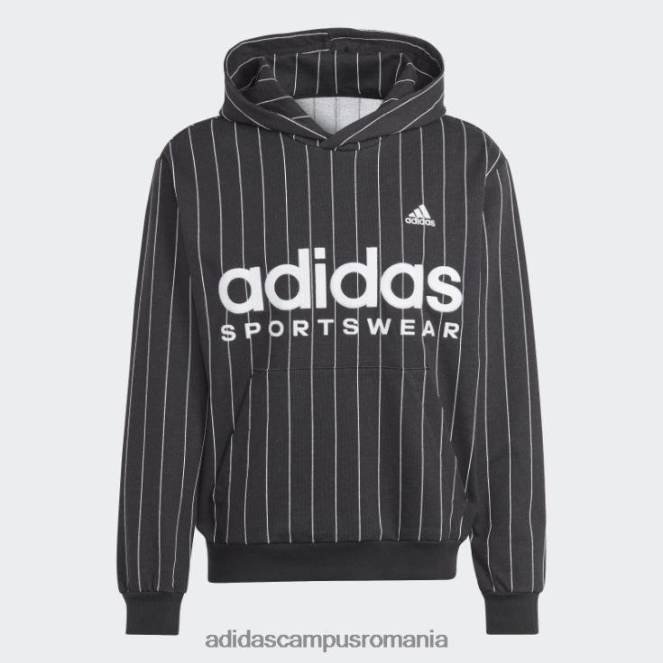 adidas campus romania hanorac negru din lână cu dungi bărbați negru J266N25015