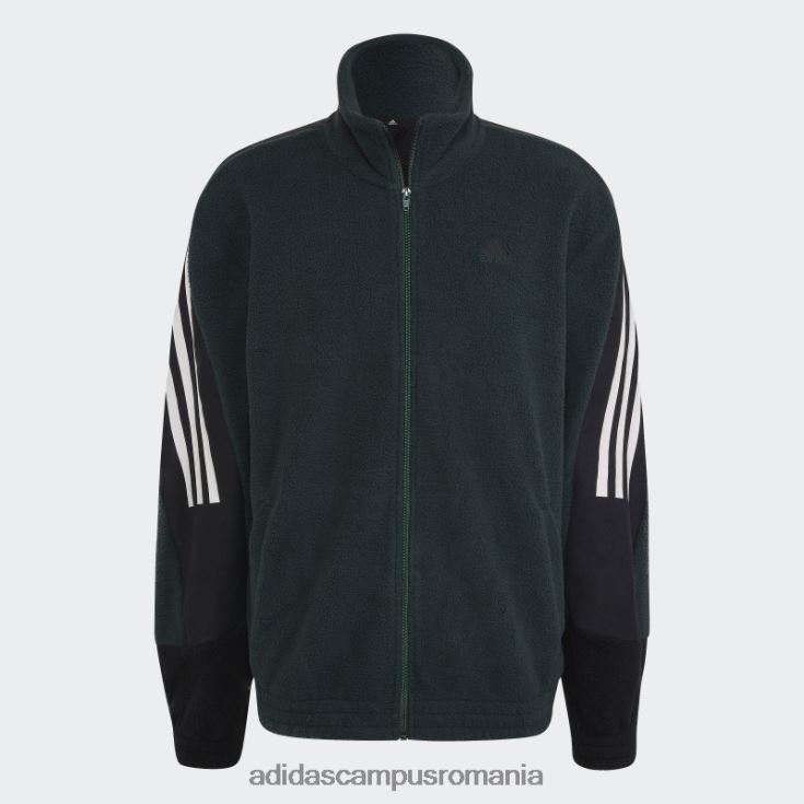 adidas campus romania icoane verzi pentru viitor, bluză din lână polară cu 3 dungi bărbați verde J266N27258
