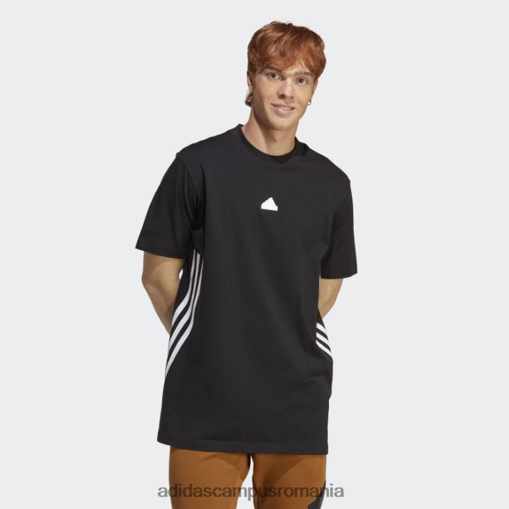 adidas campus romania icoane viitoare 3 dungi tricou alb moda bărbați alb negru J266N25077