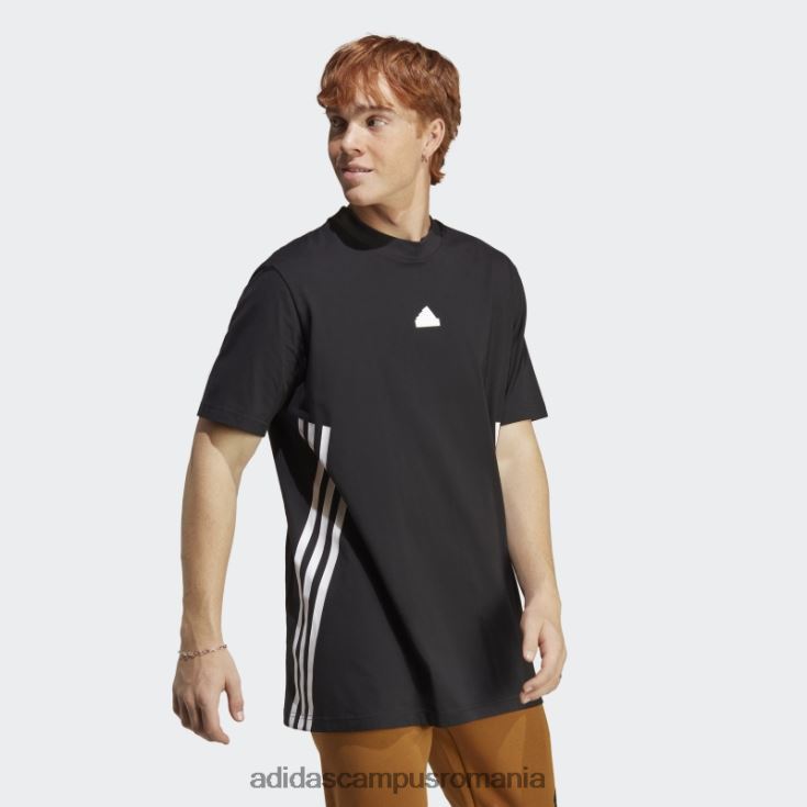 adidas campus romania icoane viitoare 3 dungi tricou alb moda bărbați alb negru J266N25077